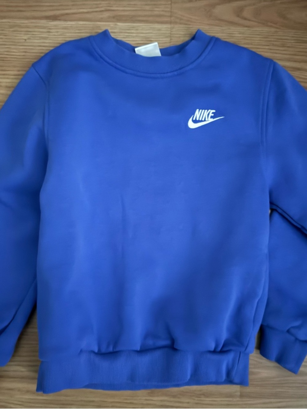 Nike Blue Crewneck Sweatshirt with White Swoosh